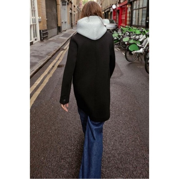 ZARA COAT WITH COMBINED HOODIE - Picture 3 of 7